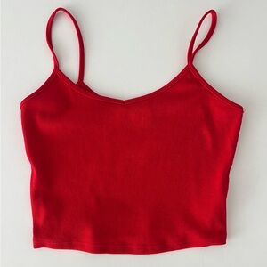 Red Sleeveless Crop Camisole